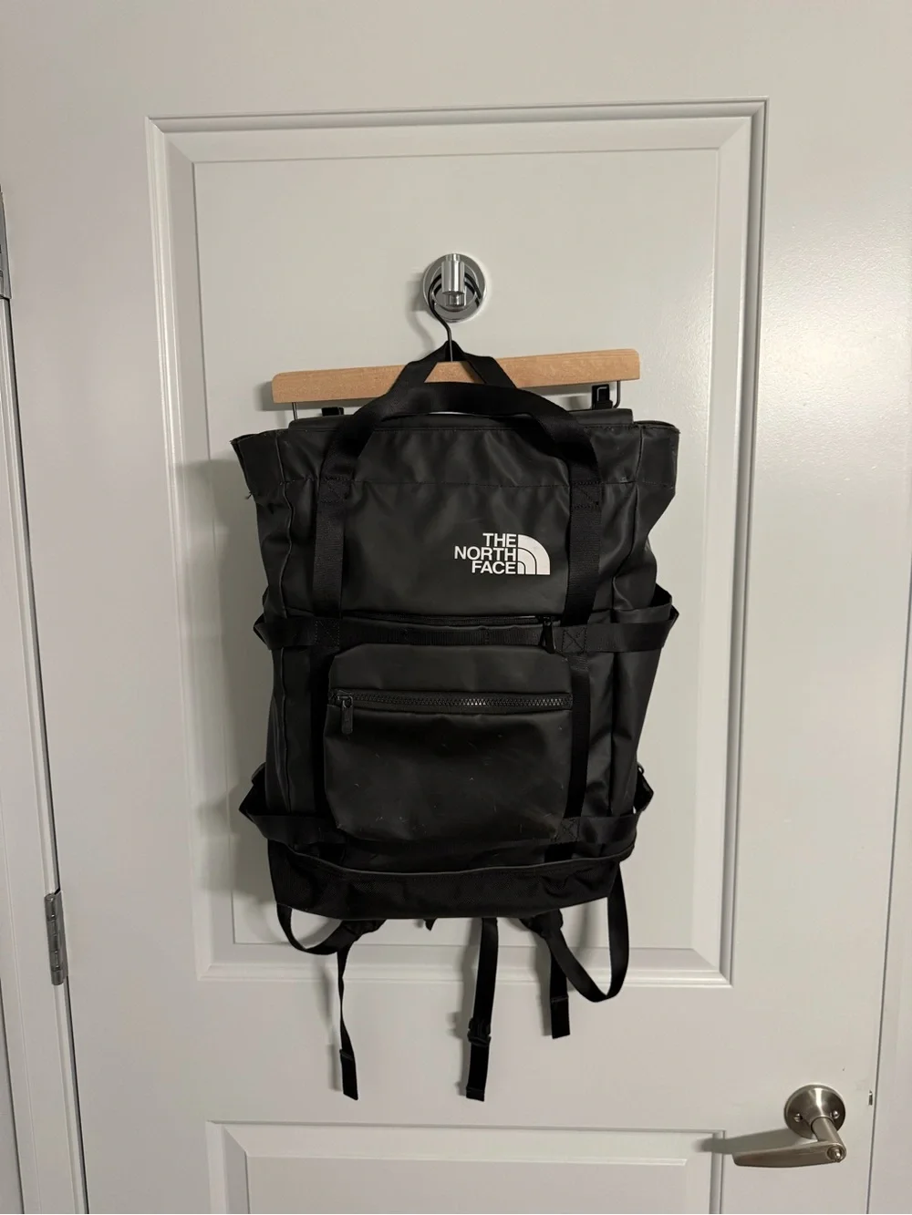 The North Face Black Roll-Top Travel Backpack